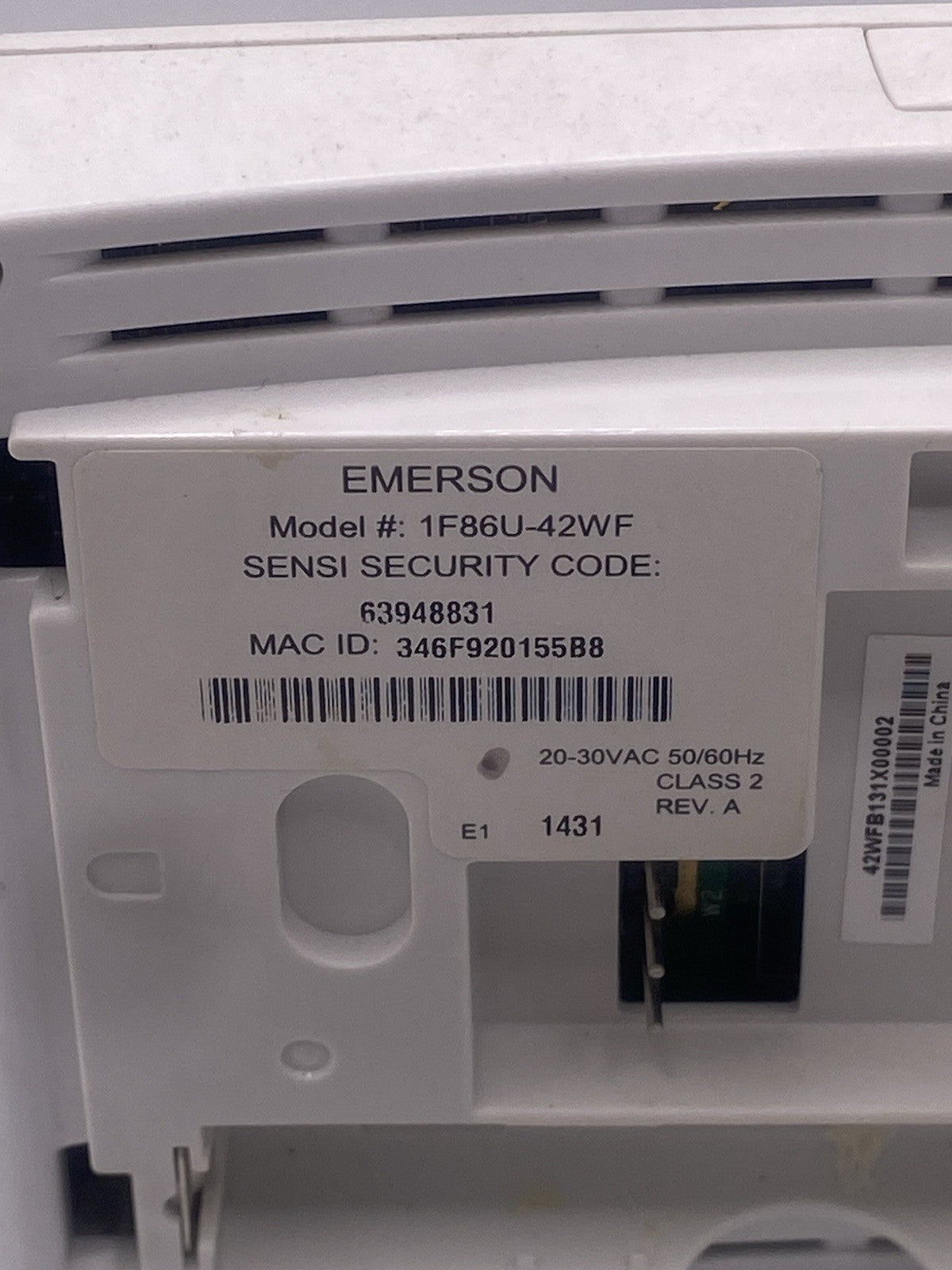Emerson Thermostat Model#: 1F86U-42WF / Still In Working Condition !