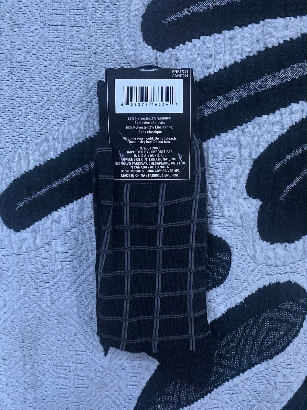 Fashion Socks For Men Size 6-12 Grey/Black