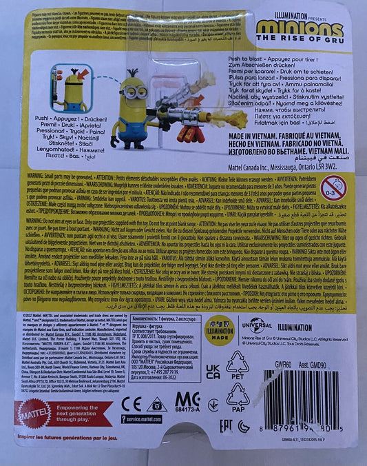 Minions: The Rise Of Gru - Kevin With Cheese Blaster 4-Inch Figure By Mattel NEW