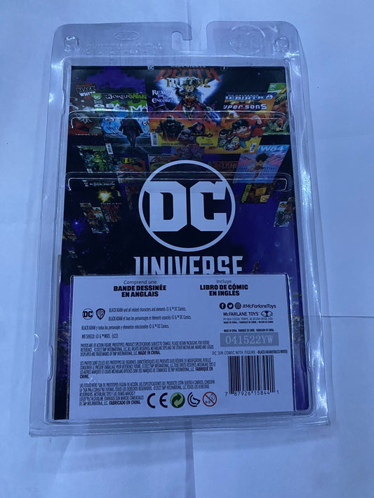 New McFarlane Toys DC Universe Black Adam action figure and comic book set