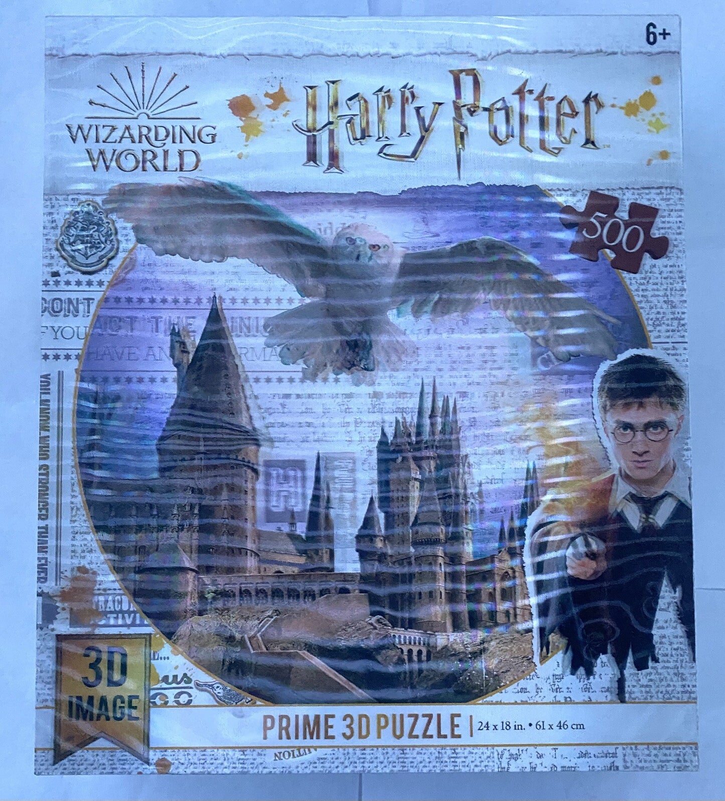 Harry Potter Prime 3D Puzzle Hogwarts Castle Hologram 500 Pieces New SEE VIDEO