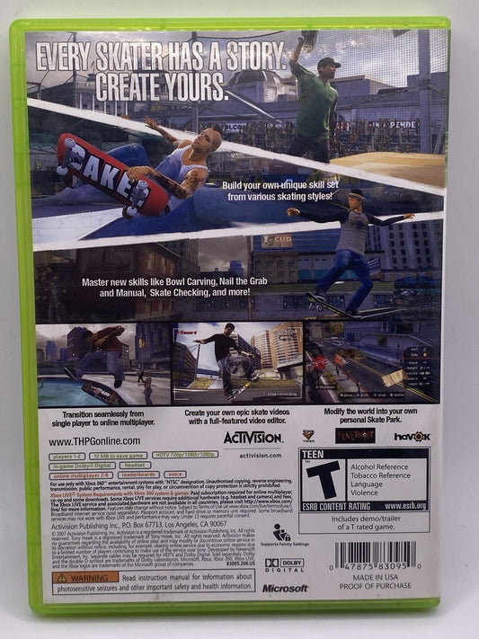 Tony Hawk's Proving Ground (Microsoft Xbox 360, 2007)(tested)
