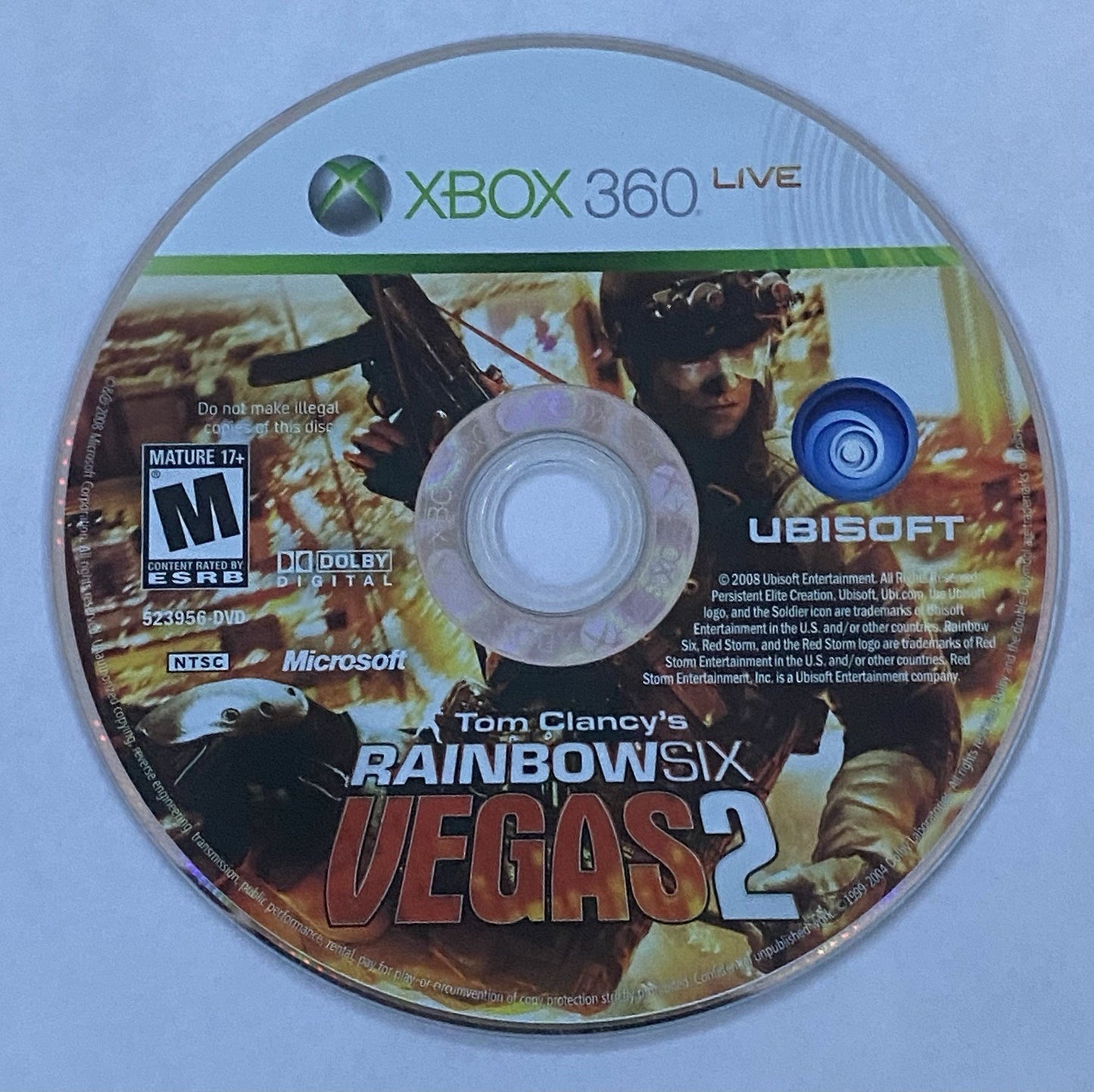 BUNDLE PACK Tom Clancy's Rainbow Six: Vegas 1 & 2 Xbox 360 Disc Only (tested)