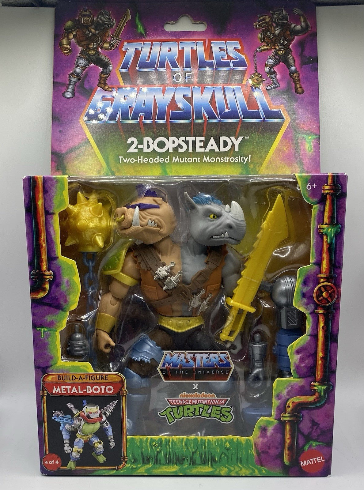 Masters of the Universe x Turtles of Grayskull 2-Bopsteady Action Figure NIB