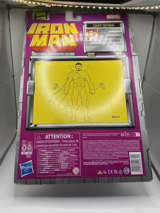 Marvel Legends Iron Man Retro Count Nefaria Action Figure NIB By Hasbro 2024