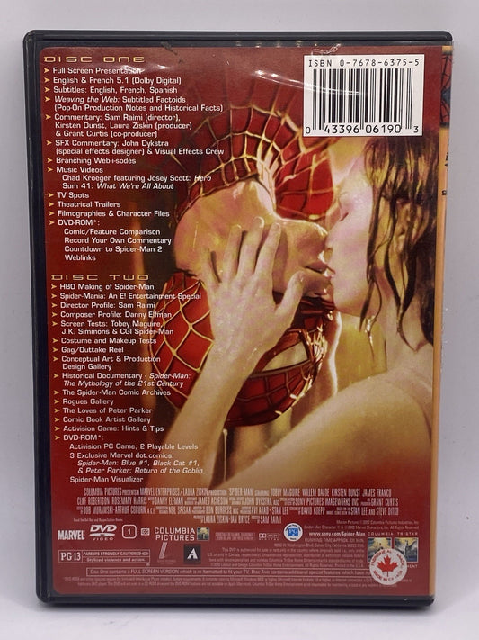 Spider-Man (DVD, 2002, 2-Disc Set, Special Edition Full Frame)Canadian Version
