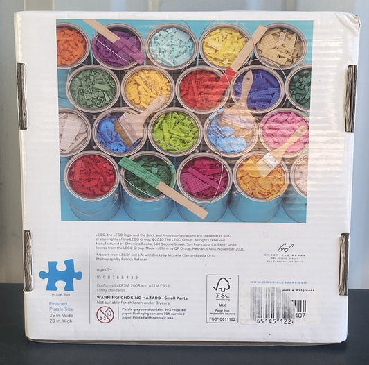 Lego Paint Party 1,000 Piece Puzzle Used