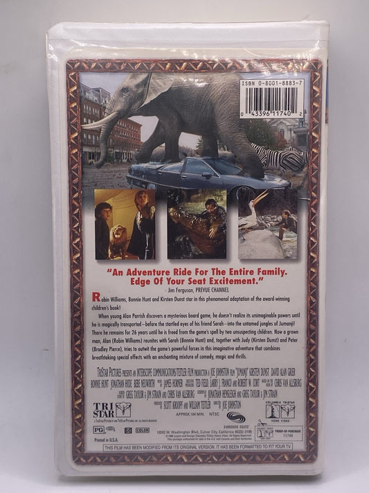 Jumanji (VHS, 1996, With Clam Shell Case)