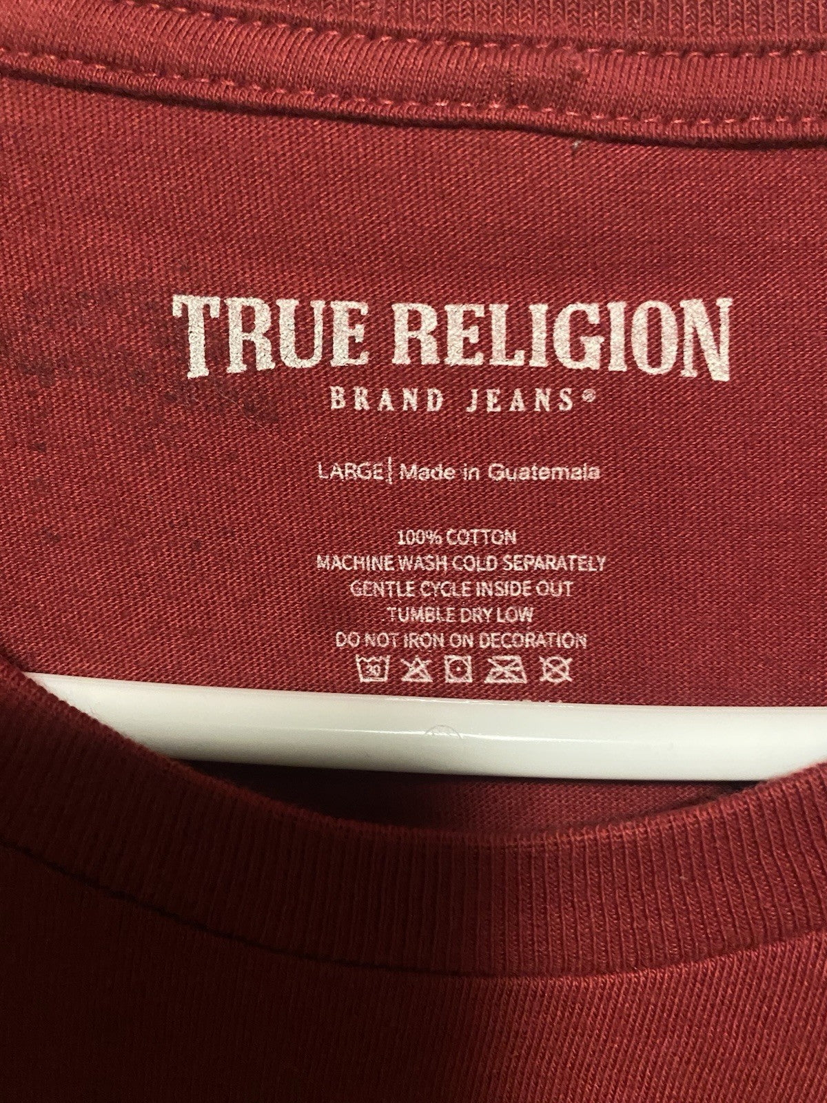 Red Dahlia True Religion cotton T-shirt size: Large #true religion