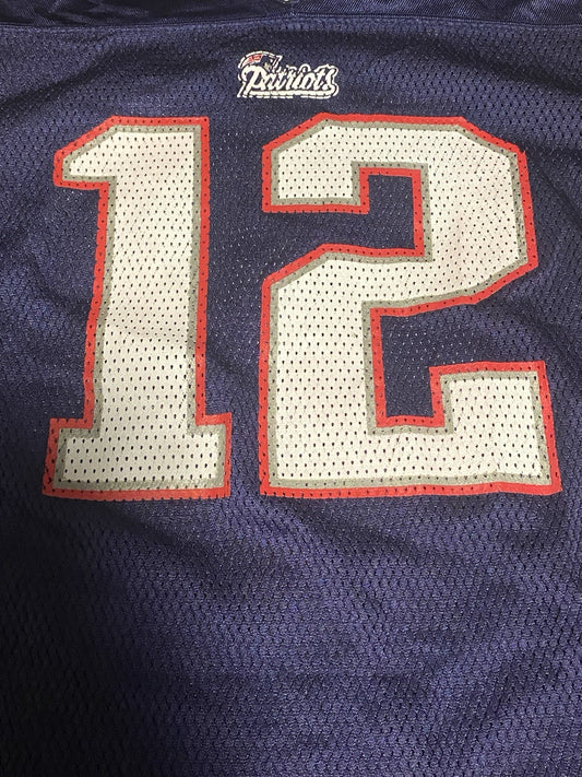 Reebok New England Patriots Tom Brady #12 jersey size: Large (14-16) #NFL