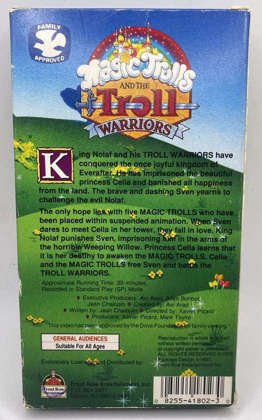 MAGIC TROLLS & THE TROLL WARRIORS ANIMATED VHS VIDEO, FRONT ROW ENT. 1993 TESTED