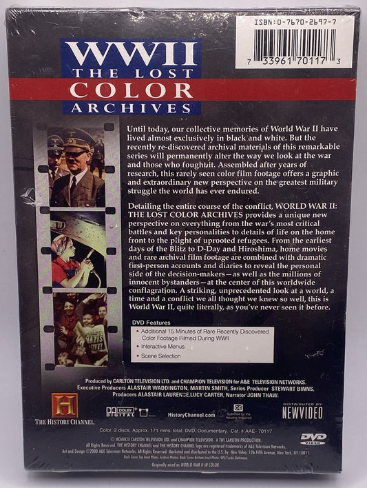 WWII: The Lost Color Archives (DVD, 2000, 2-Disc Set VOL1 & 2) New Sealed !