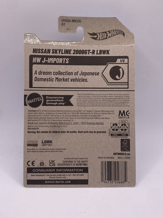 2025 HOT WHEELS Nissan SKYLINE 2000GT-R LBWK TOONED - Dark Blue