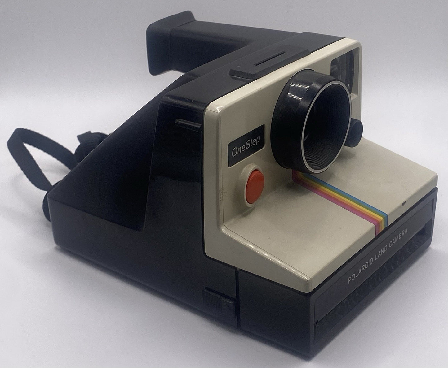 Vintage 1970s Original Polaroid SX-70 OneStep White Rainbow Stripe (UNTESTED)
