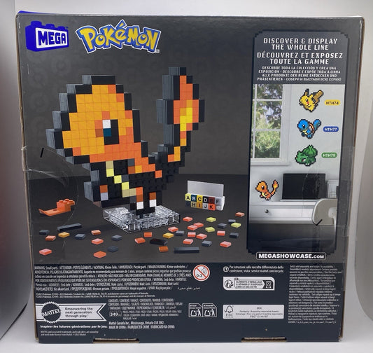 MEGA Blocks Pokemon Charmander Pixel Art (HTH76) 349 pcs- New