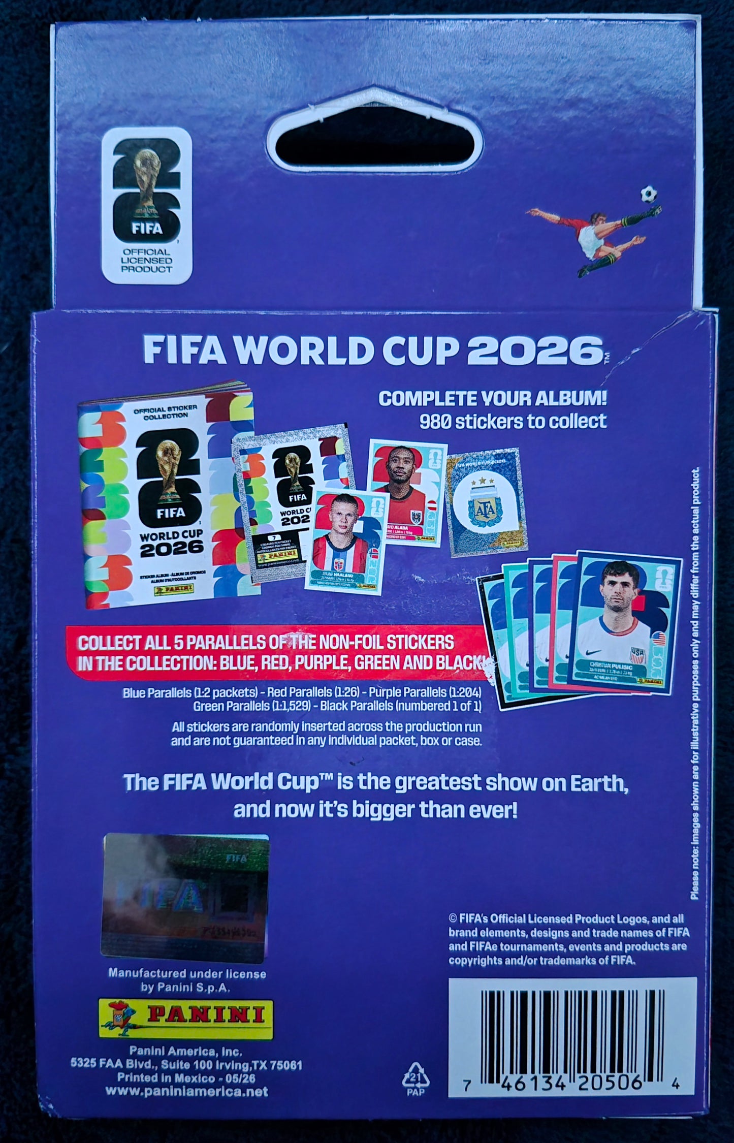 2026 Panini World Cup 10Ct Sticker Pk Hanger Box | 70 Stickers
