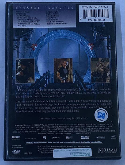 Stargate (DVD, 1999, Special Edition Checkpoint)