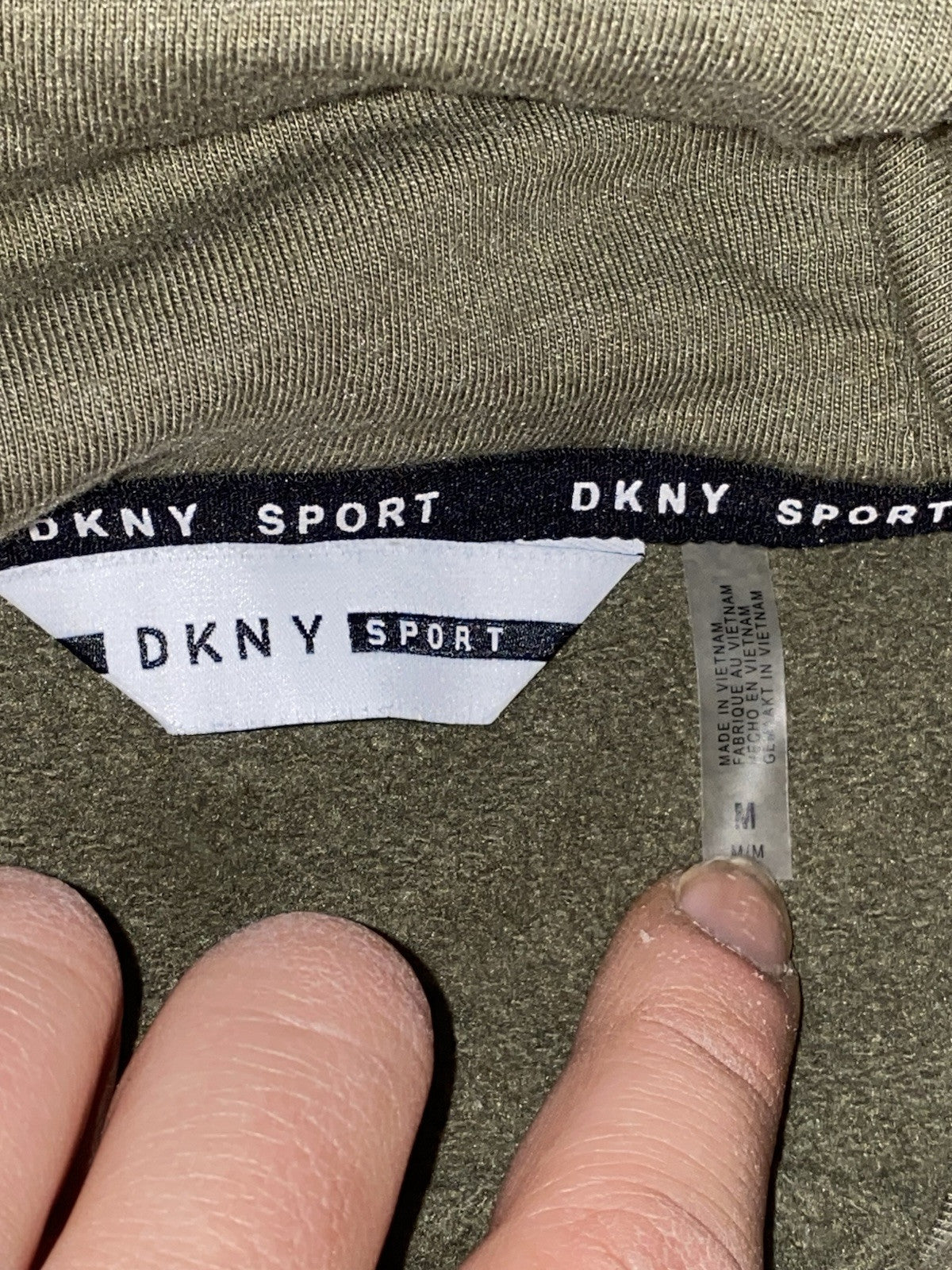DKNY Sport Medium Green and Black Hoodie