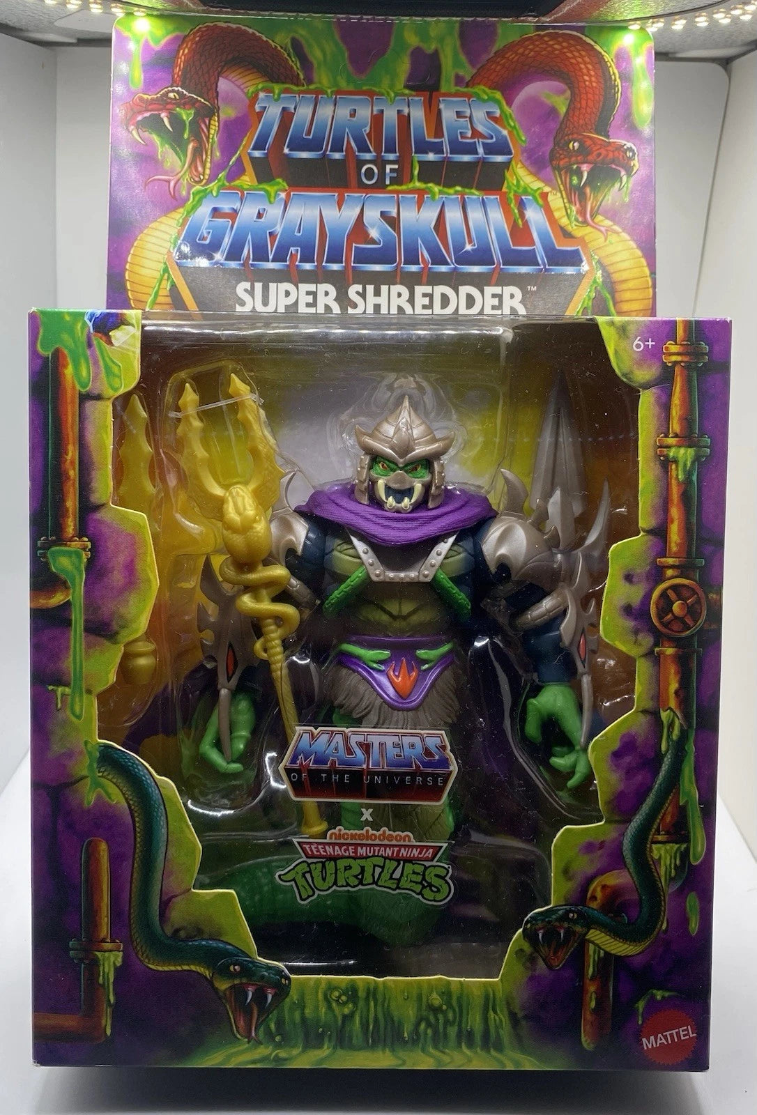 MOTU x TMNT Turtles of Grayskull SUPER SHREDDER 6" Deluxe Action Figure (NEW)
