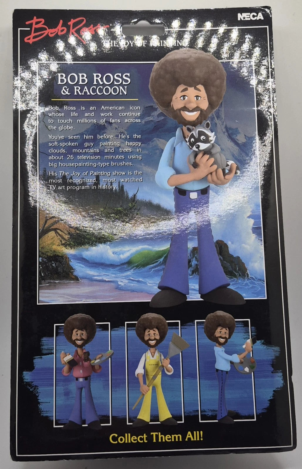 Bob Ross Toony Classics 6 Inch Figure | Bob Ross and Raccoon Neca