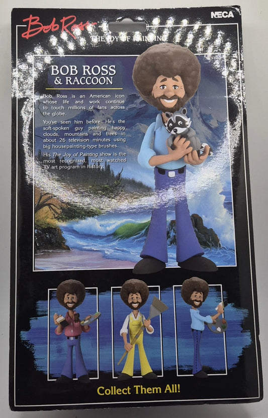 Bob Ross Toony Classics 6 Inch Figure | Bob Ross and Raccoon Neca