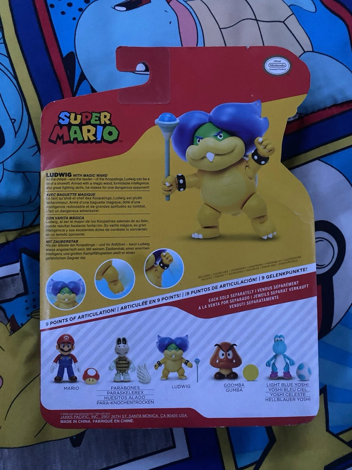 Jakks Pacific Super Mario: Koopaling Ludwig with Wand, 4” New!