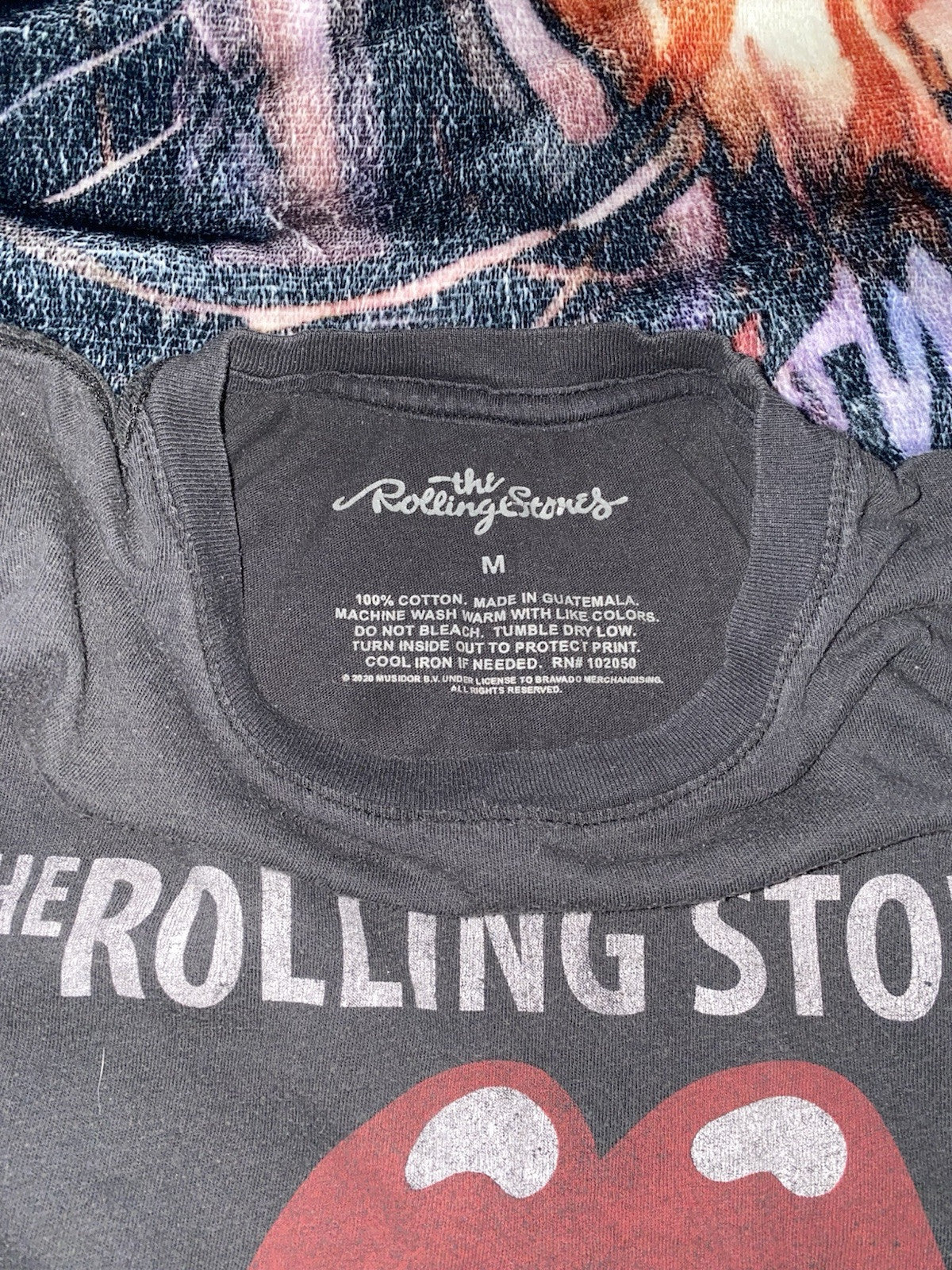The Rolling Stones T-Shirt Black 1975 US Tour Rock Music Retro Size: Medium