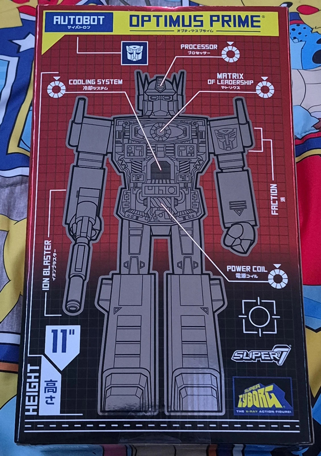 Super7 Transformers 40th Anniversary 11” Cyborg Metallic Optimus Prime New