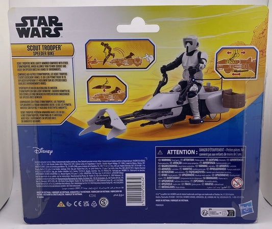 Star Wars Epic World Of Action Scout Trooper w/ Speeder Bike Hasbro 3.75” 1:18