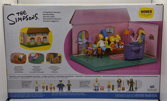Jakks Pacific •The Simpsons• Living Room Diorama with Homer 2.5" Figure New 2024