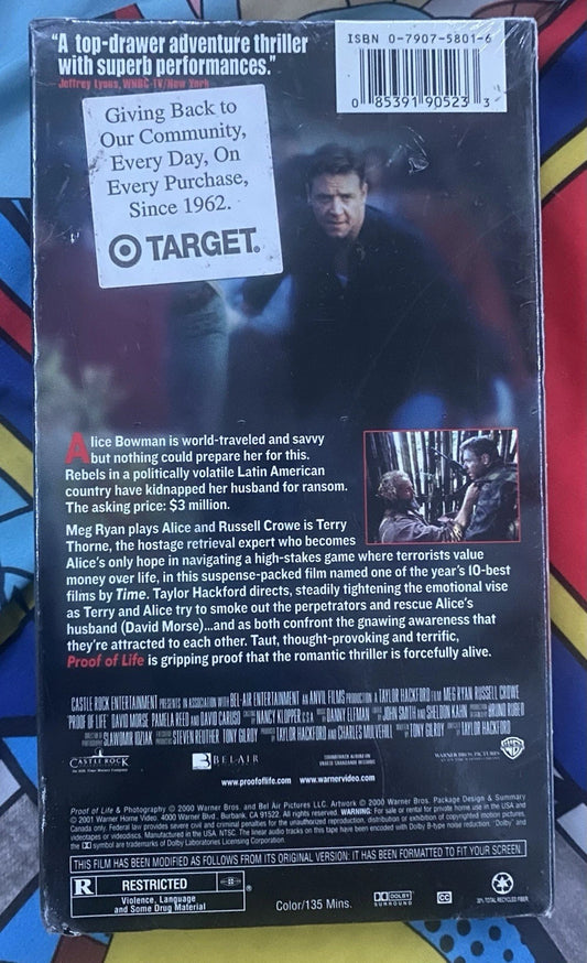 Proof of Life (VHS, 2001) BRAND NEW SEALED !