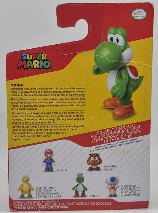 Jakks World of Nintendo Super Mario Yoshi 2.5" Toy Figure Collectible 2023 NEW