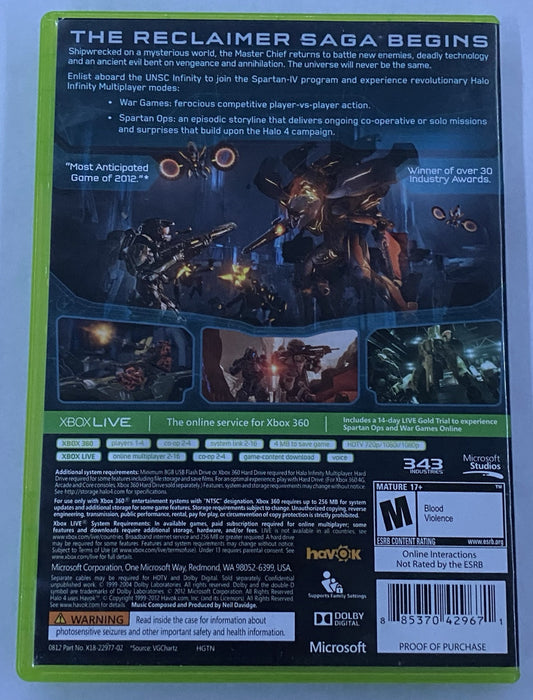 Halo 4 (Microsoft Xbox 360, 2012)