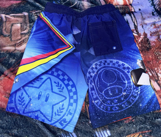 Nintendo Super Mario Brother MarioKart Swimming Shorts Boys, Size Medium(8)