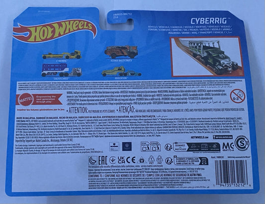 Mattel Hot Wheels track Fleet Cyberrig die cast Truck multi-color
