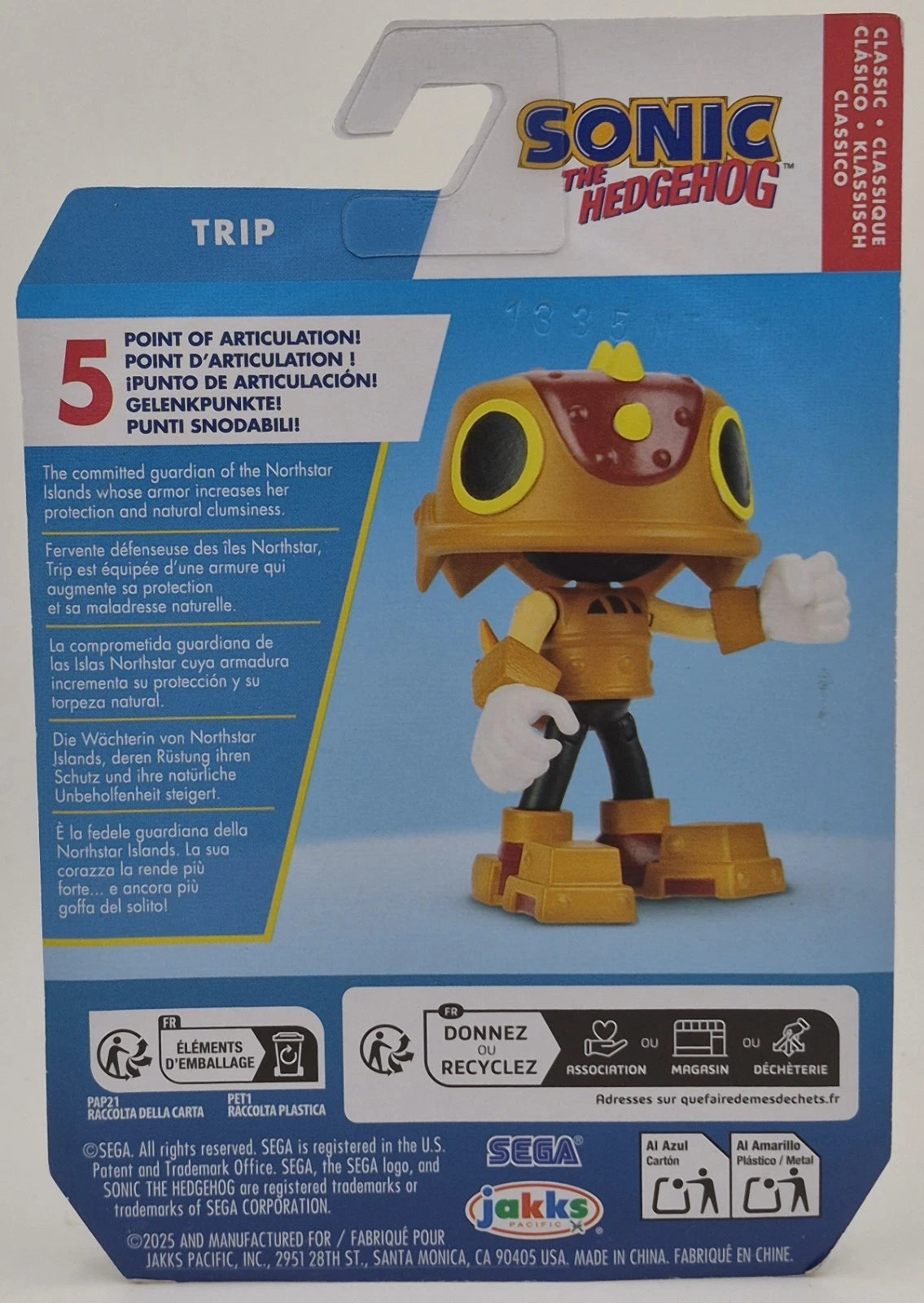 jakks pacific sonic The Hedgehog Trip 2.5" Action Figure New !