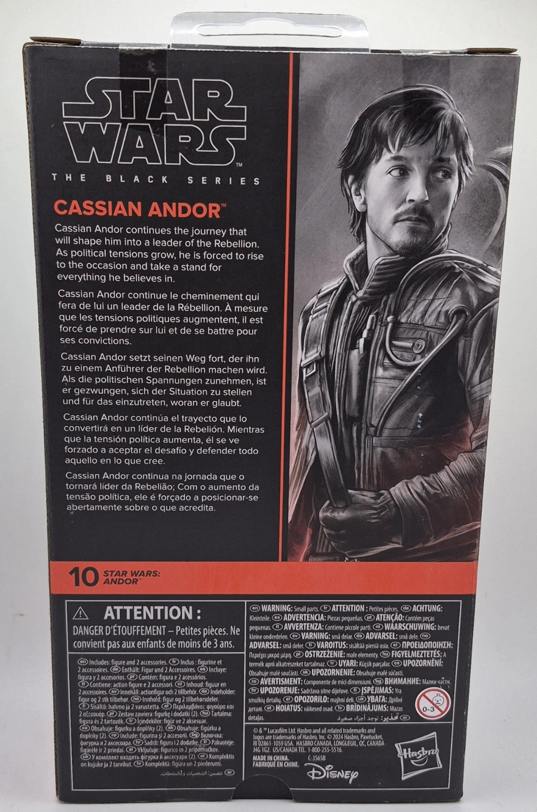Hasbro Star Wars The Black Series Cassian Andor #10 2024 6" Figure New Sealed