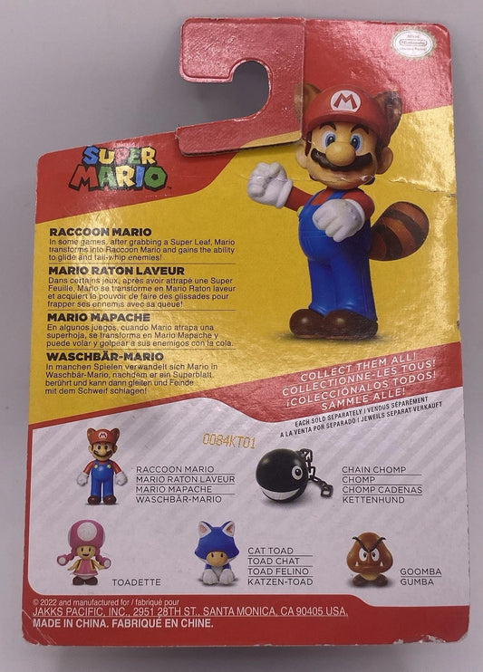 Super Mario Racoon Collectible Figure 2.5" Jakks Pacific World Of Nintendo Toy