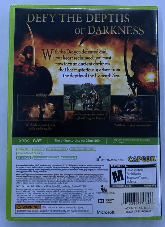 Dragon's Dogma: Dark Arisen (Microsoft Xbox 360, 2013)