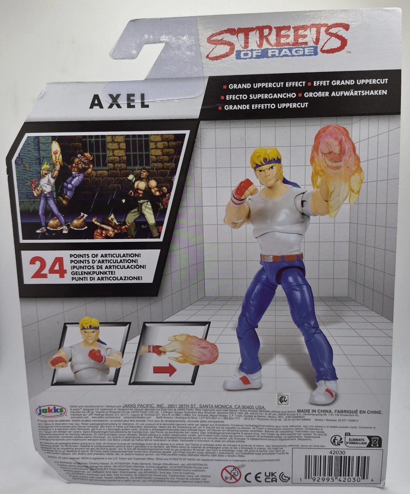 Jakks Streets Of Rage Axel With Grand Uppercut Effect Action Figure Sega