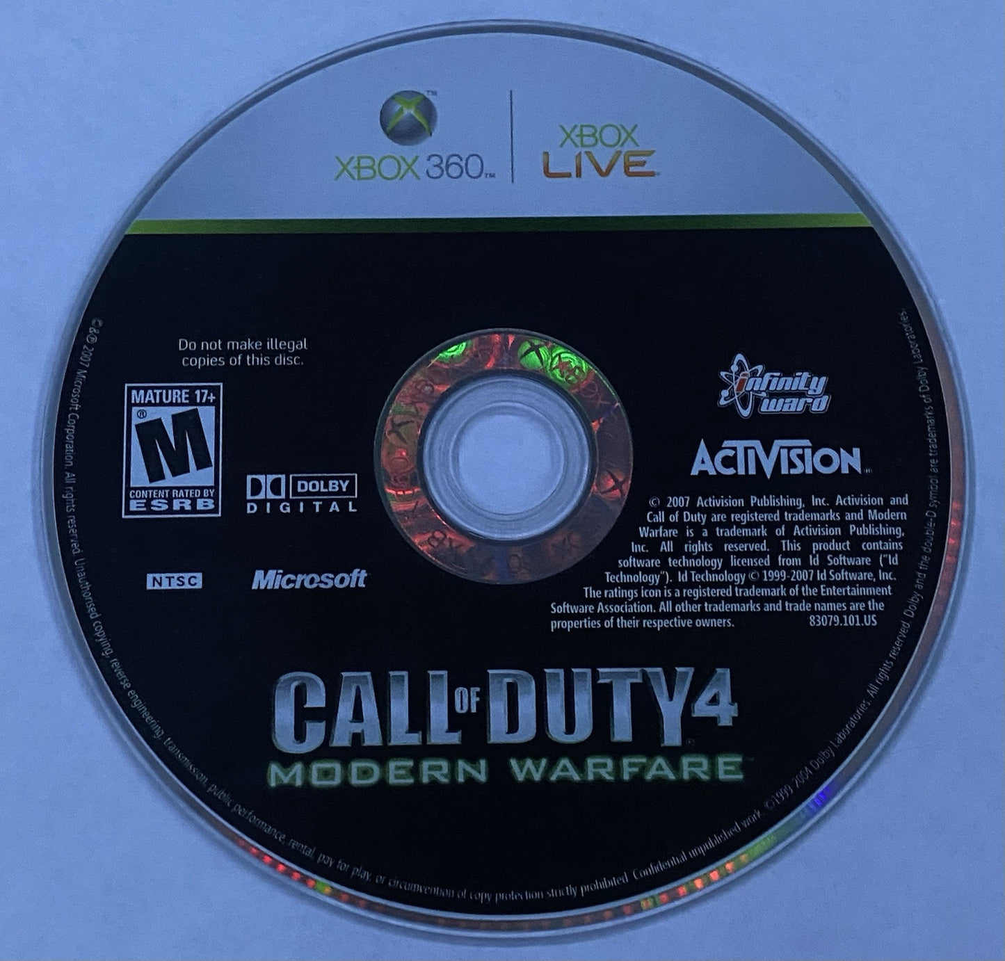 Call of Duty 4: Modern Warfare (Microsoft Xbox 360, 2007)