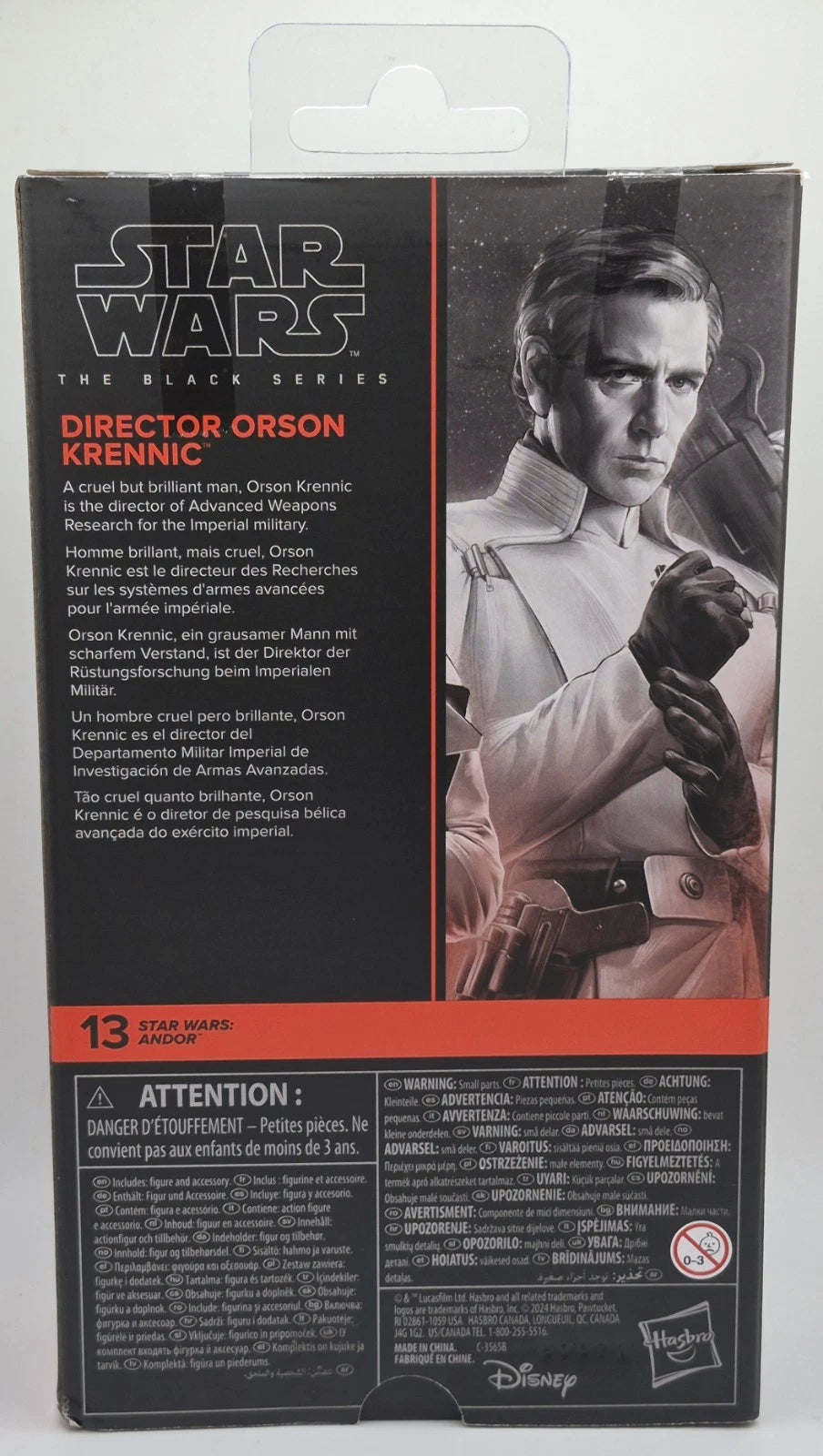 Hasbro Star Wars Black Series Director Orson Krennic Andor #13 6" Figure New