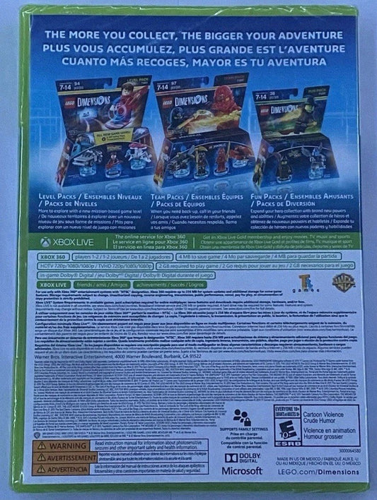 Microsoft XBOX 360 Lego Dimensions Video Game Only Sealed New