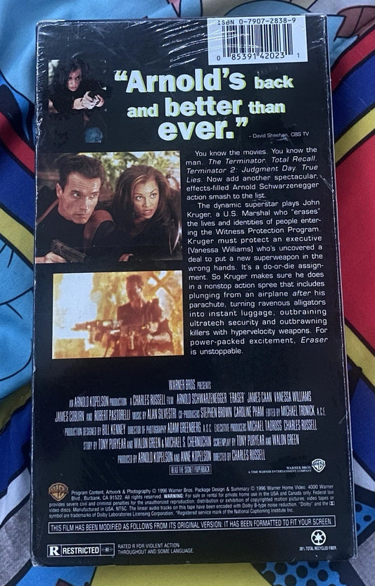 Eraser / Movie (VHS, 1996) BRAND NEW SEALED !