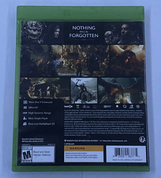 Shadow Of War Xbox One