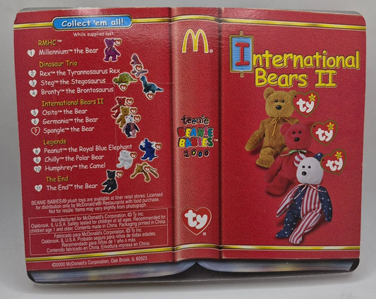 Vntg Ty Spangle The Bear Beanie Baby 1999 International Bears II Mcdonalds New