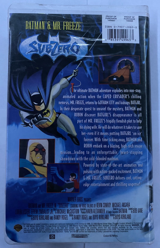 Batman & Mr. Freeze: SubZero (VHS, 1998)