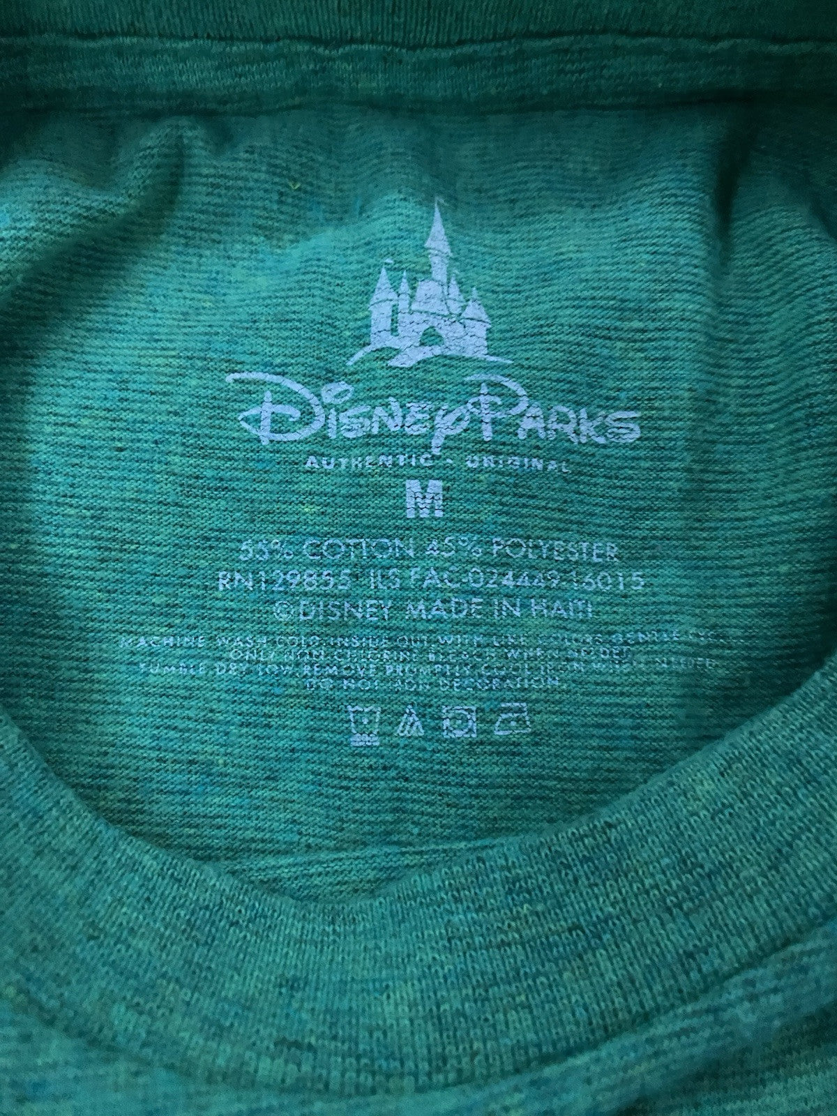 Disney Mickey Mouse Men's Green Graphic T-Shirt Size Medium