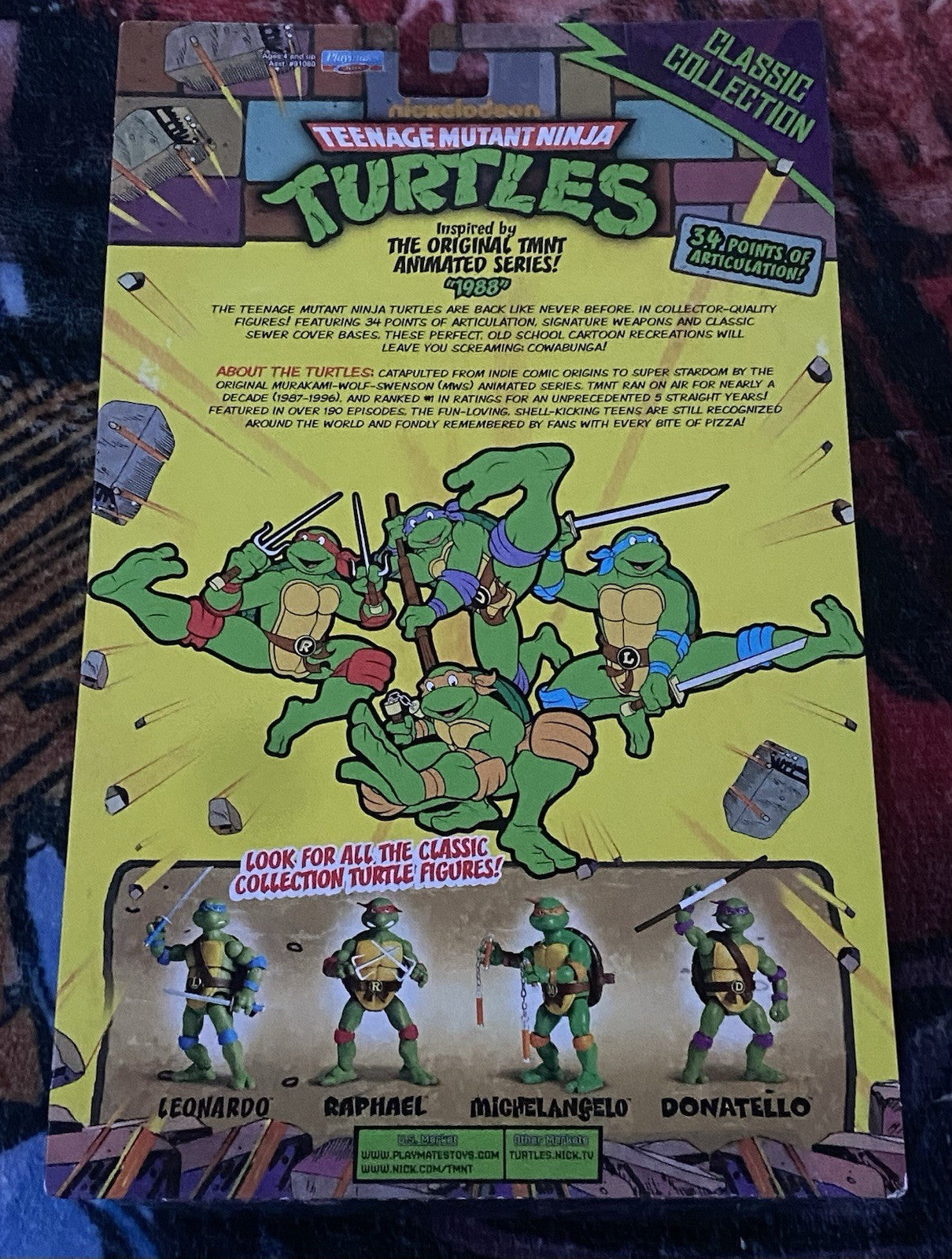 TMNT Donatello 6" Classic Collection SEALED 34 Points Of Articulation