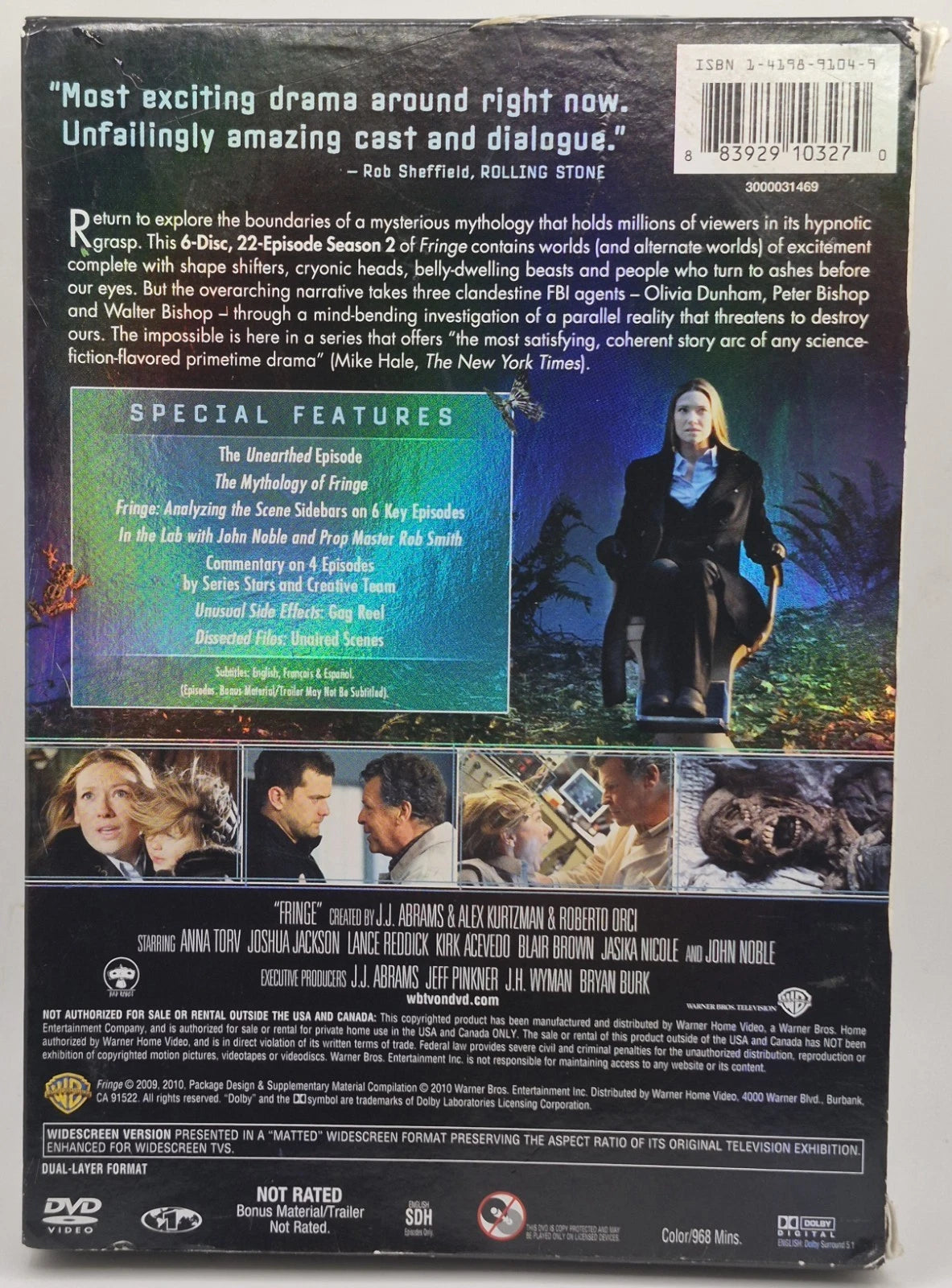 Fringe: the Complete Second Season (DVD)(TESTED WORKS)